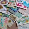 Kaarten gemaakt met de Gelli Plate