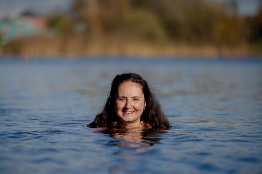 Vrouw in het water.