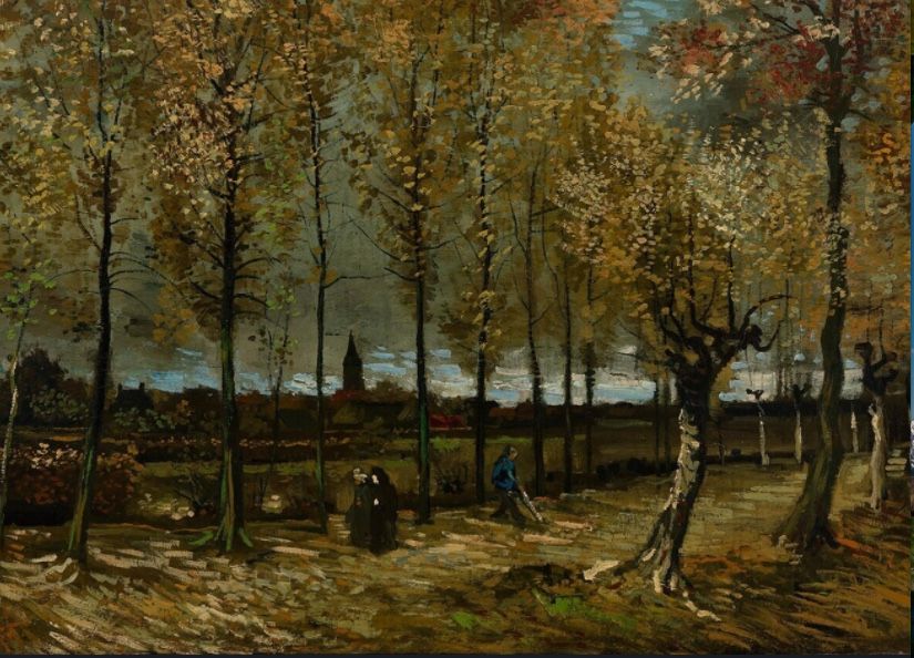 De populierenlaan bij Nuenen, olieverf op doek