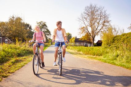 Stel dat fietst door Nationaal Park Weerribben-Wieden.