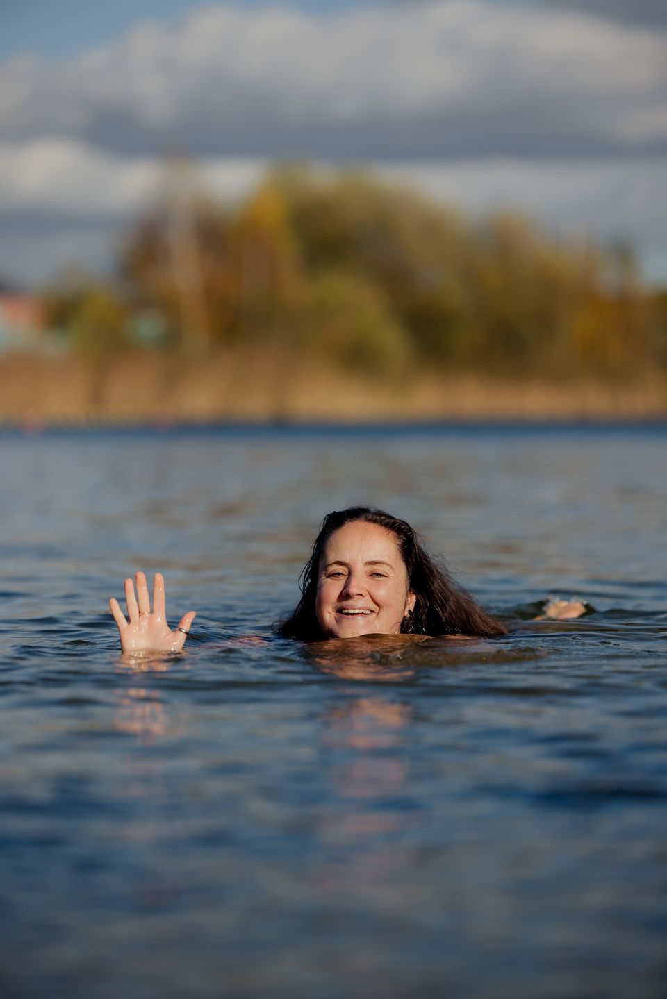 Vrouw in het water.