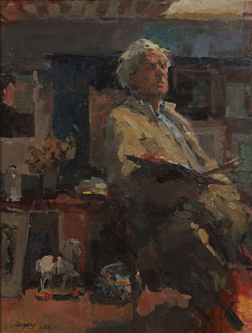 Hans Bayens, zelfportret, 1986