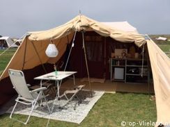 5 persoons tent op camping Stortemelk, vak groen