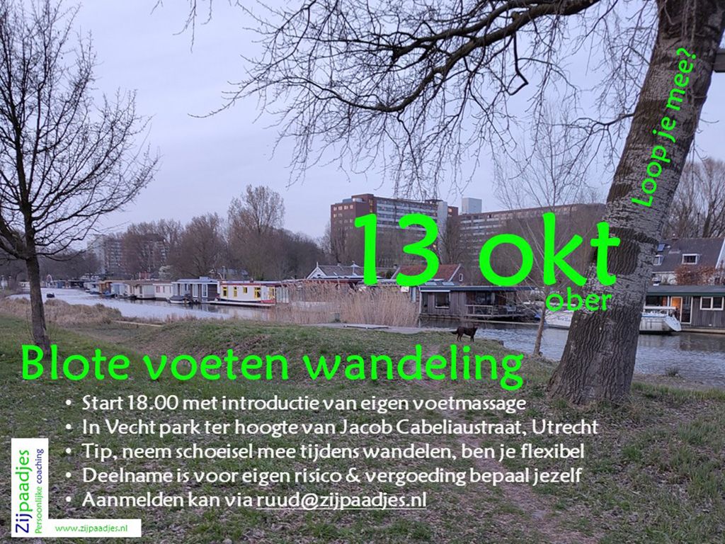 Blote voeten wandeling