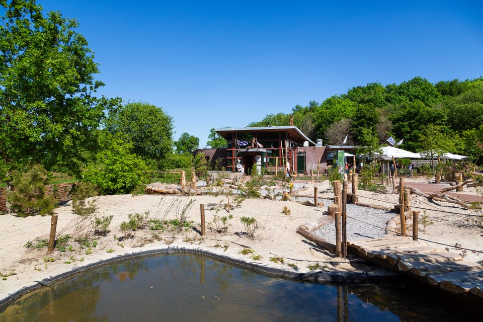 Voorterrein en gebouw Buitencentrum Staatsbosbeheer