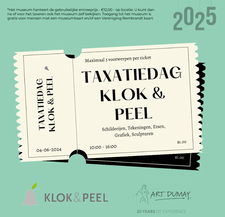 afbeelding ticket kunsttaxatiedag bij Museum Klok & Peel