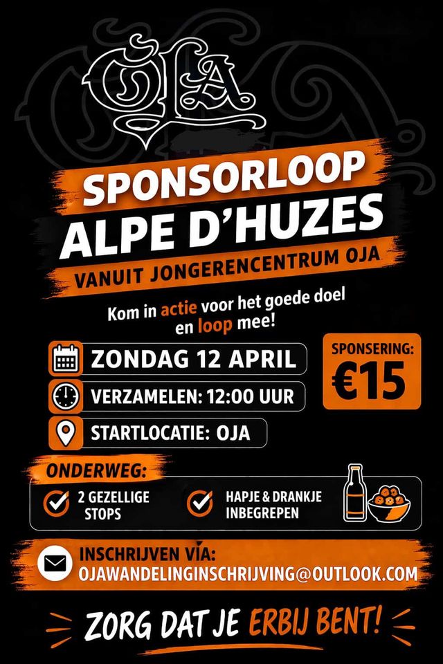 Sponsor wandeling alp d’huzes