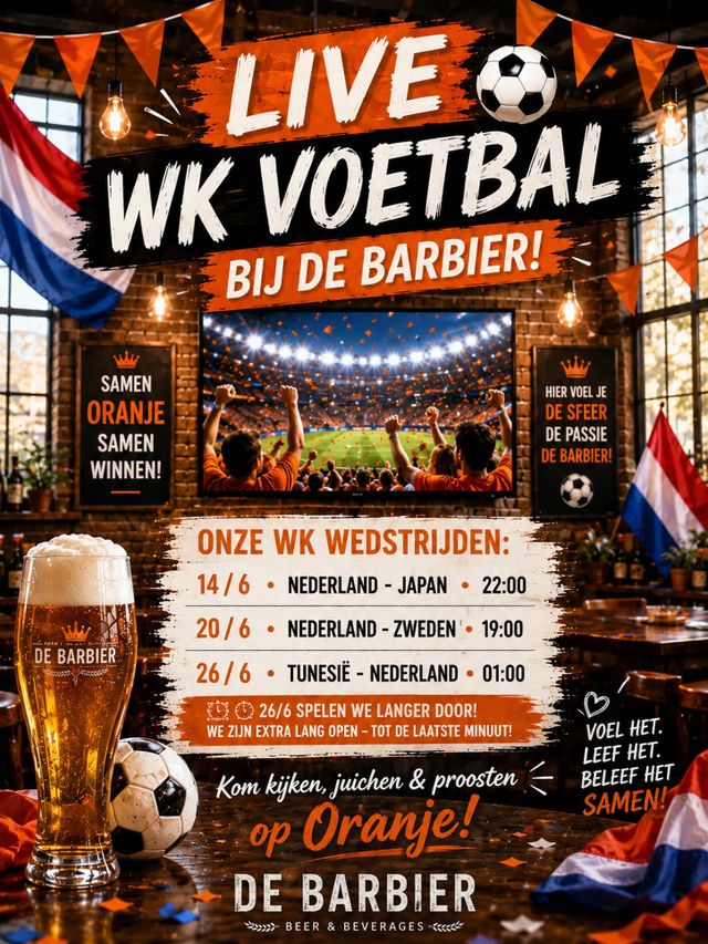 Poster van De Barbier met het speelschema