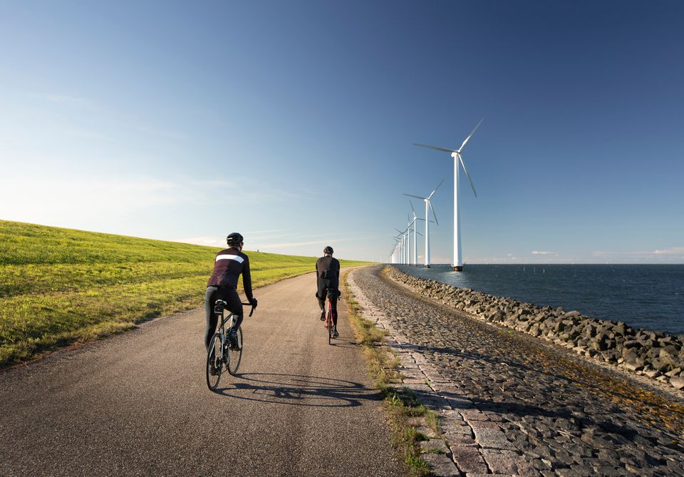Fietsen IJsselmeerdijk