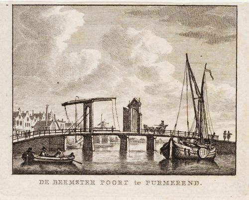 Een ets van de Beemster poort