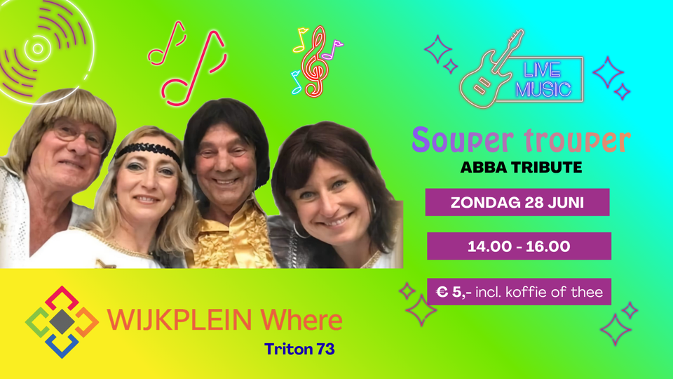 Een poster van de Abba Tribute band