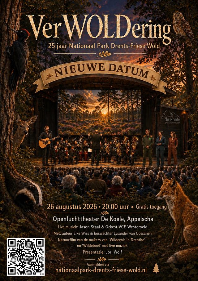 Kom naar VerWOLDering voor een avond vol muziek, film en mooie verhalen over de natuur