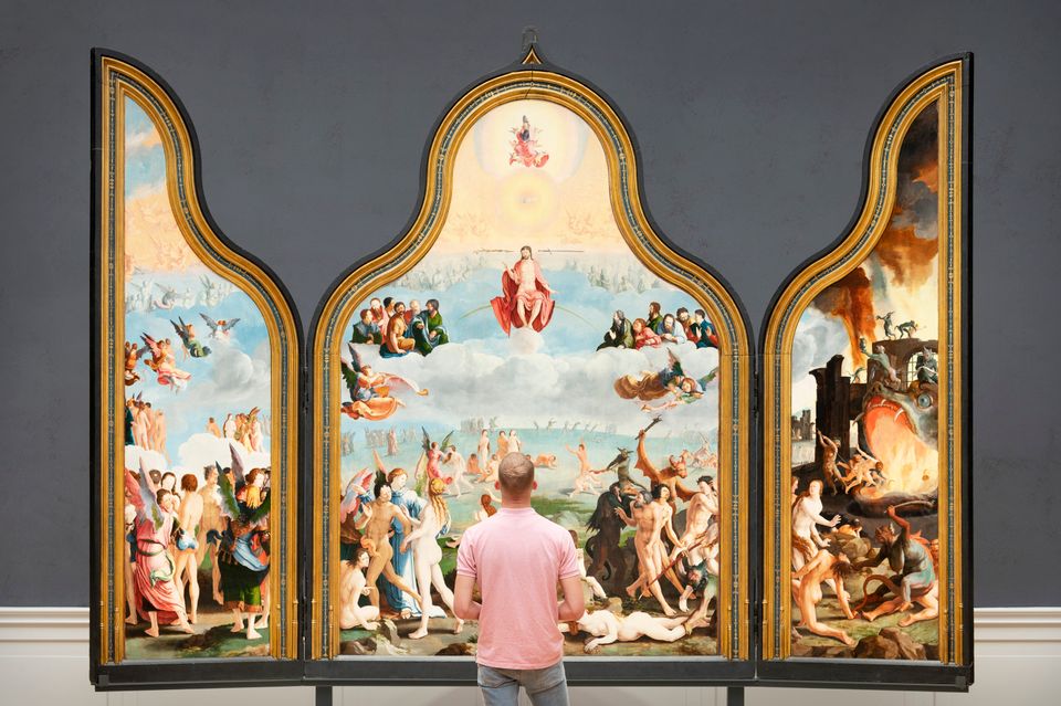 "The Last Judgment": the most famous work by Lucas van Leyden exhibited in the Lakenhal Museum in Leiden.