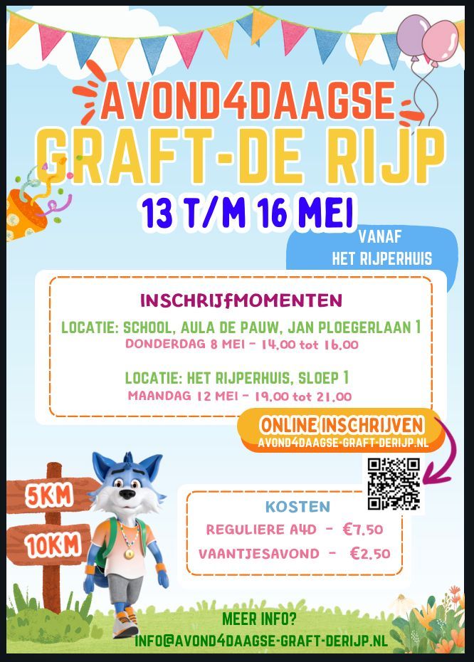 Poster van de Avond4daagse van Graft-De Rijp