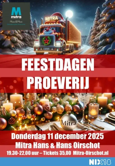 aankondiging feestdagen proeverij