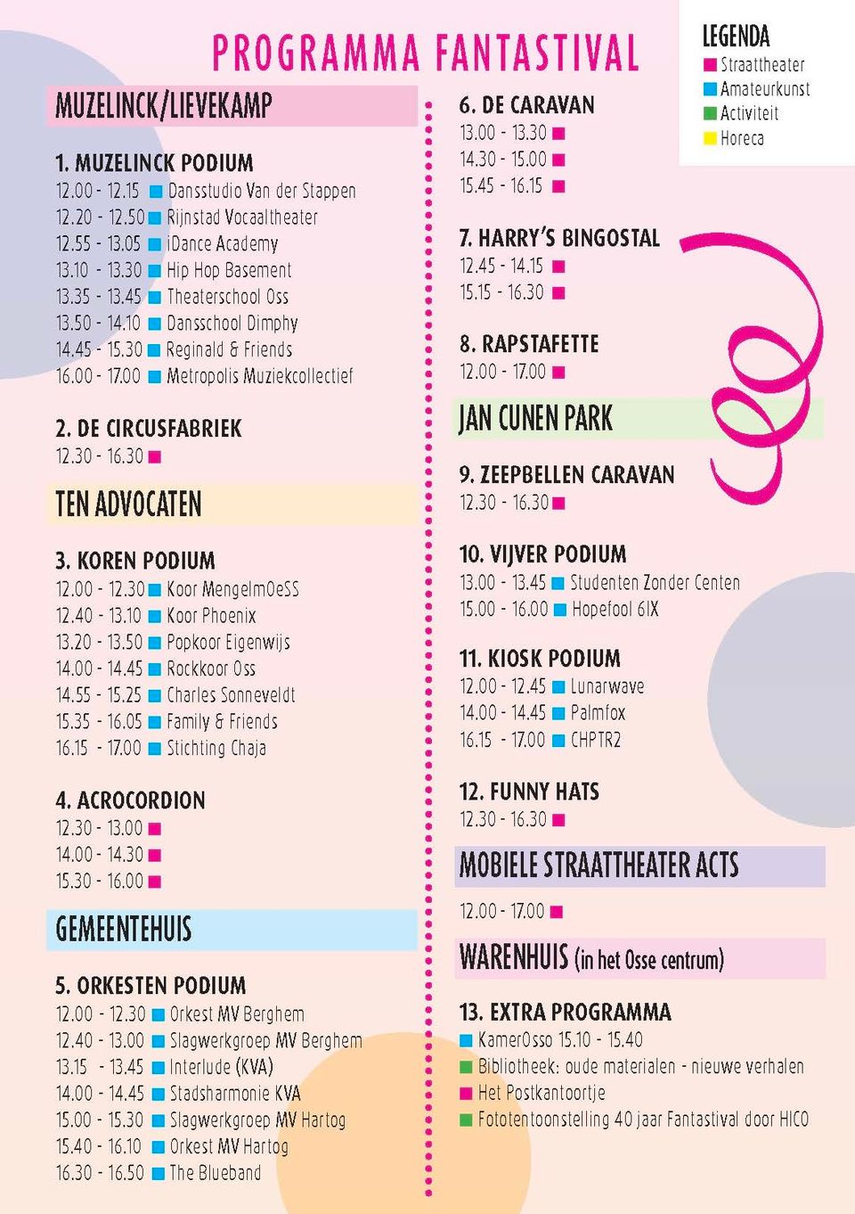 Programma van Fantastival 2026