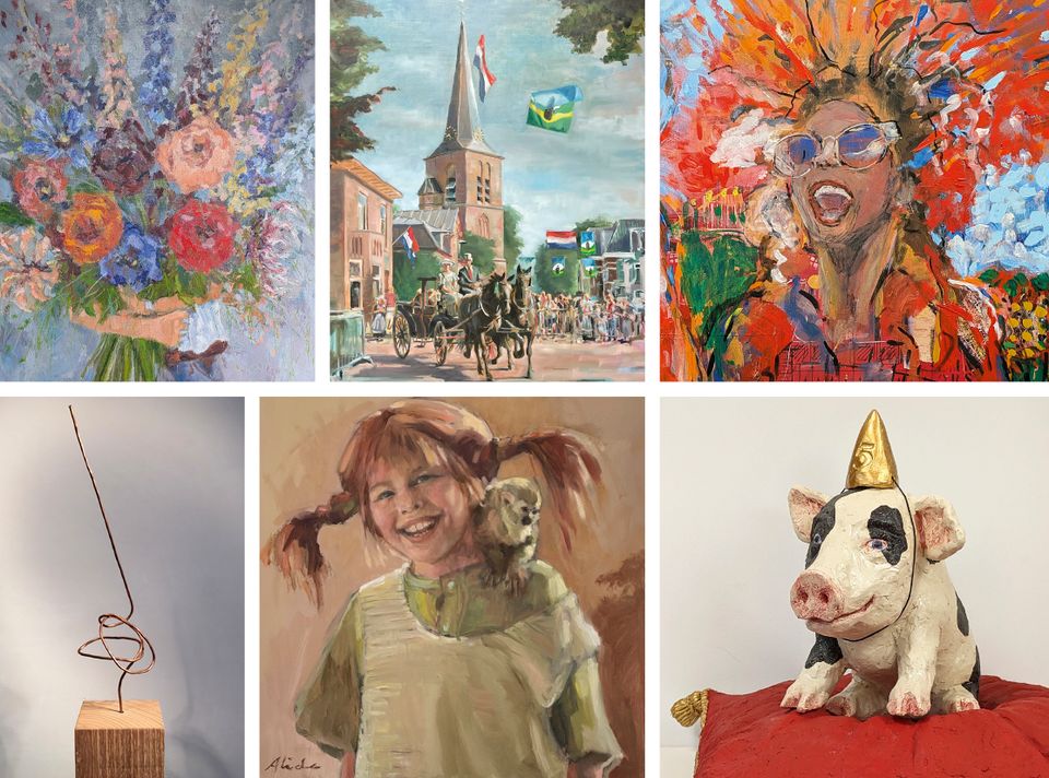 Lustrumexpositie FEEST kunstlijn Lunteren