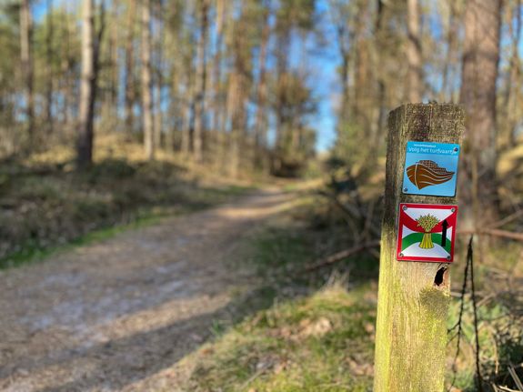 De Uffelter vlag is de wegwijzer voor deze route.