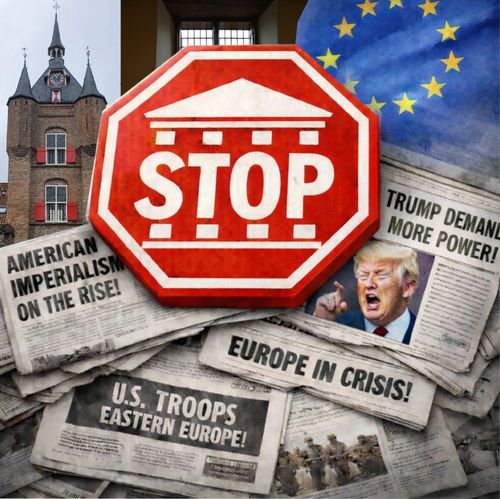 Afbeelding met krantenkoppen