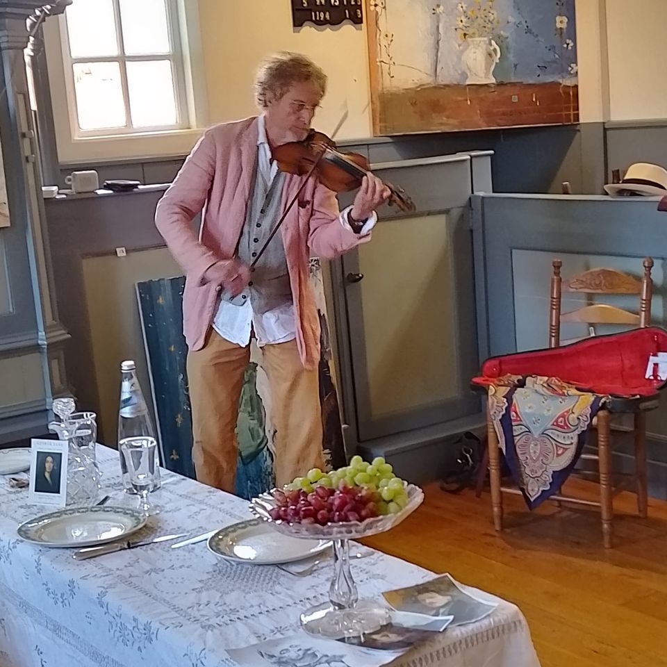 Frans Boomsma tijdens Kunst Achter Dijken in Pingjum