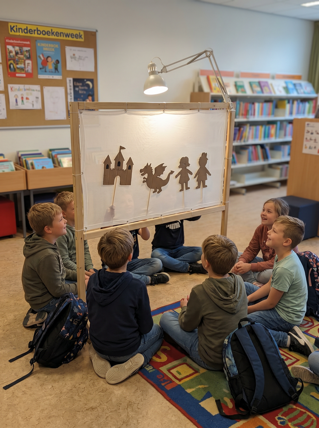 Schimmenspel tijdens de Kinderboekenweek