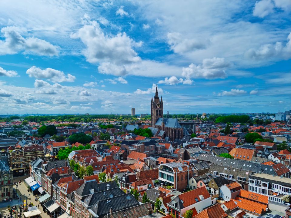 Delft overzicht vanuit de lucht
