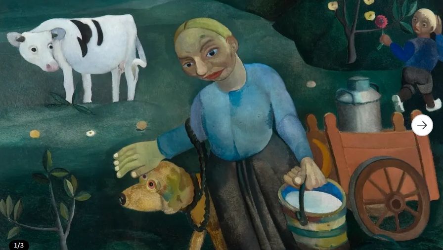 Afbeelding van het schilderij Het melkmeisje van Herman Kruyder, ca. 1928
