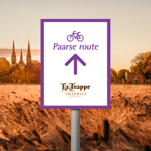 Volg de bordjes met daarop 'Paarse route La Trappe' en fiets door het mooie Brabant!