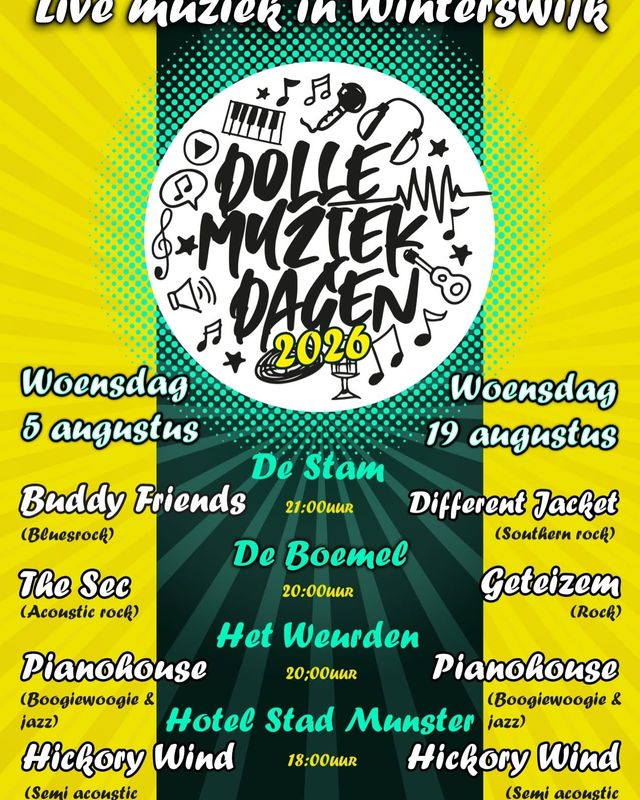 Live-muziek | Dolle Muziekdagen 2026