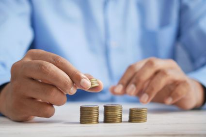 Person counting money
