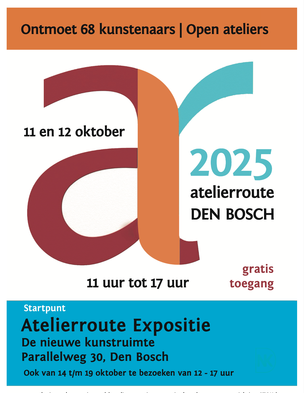 Affiche van de Atelierroute 2025 Den Bosch