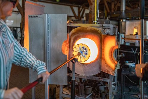 Een oven van de Glasblazerij
