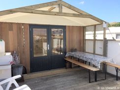 4 persoons tenthuis op een rustige plek van de camping 