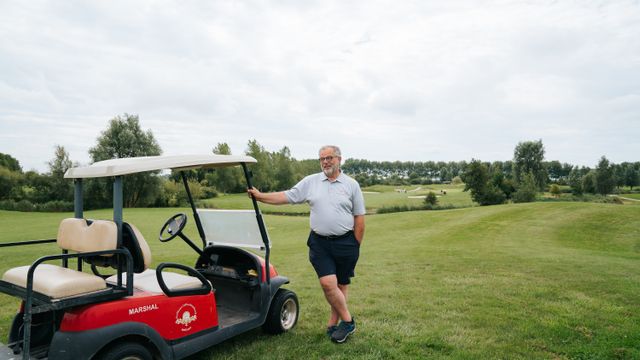 Golfkarretje op Golfbaan