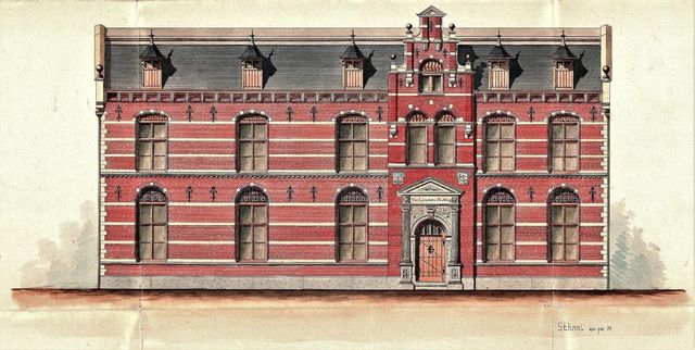 Tekening van het hofje