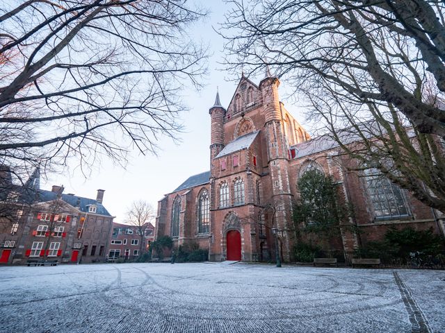 Pieterskerk Leiden in de winter