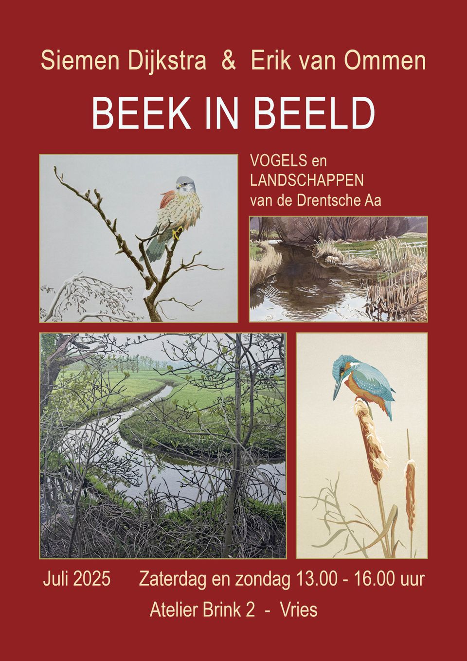 uitnodiging expositie Siemen Dijkstra en Erik van Ommen, juli 2025