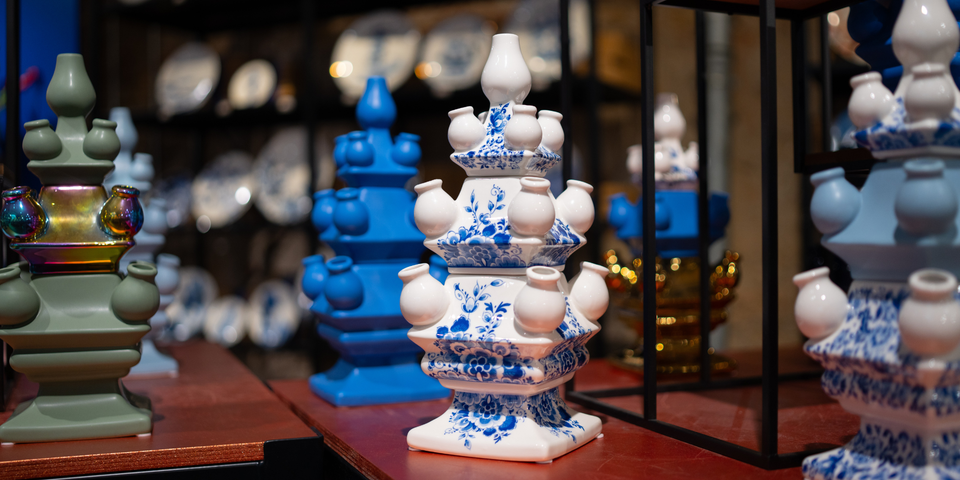 Tulpenpiramide van Heinen Delfts Blauw