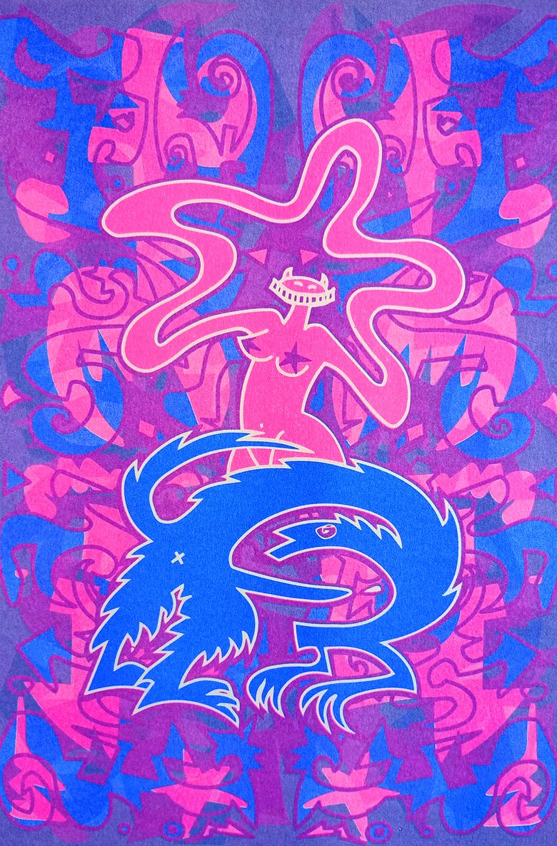 E. Pietersen, De Wildtuin, 2023, riso print, 29,7 x 21 cm.