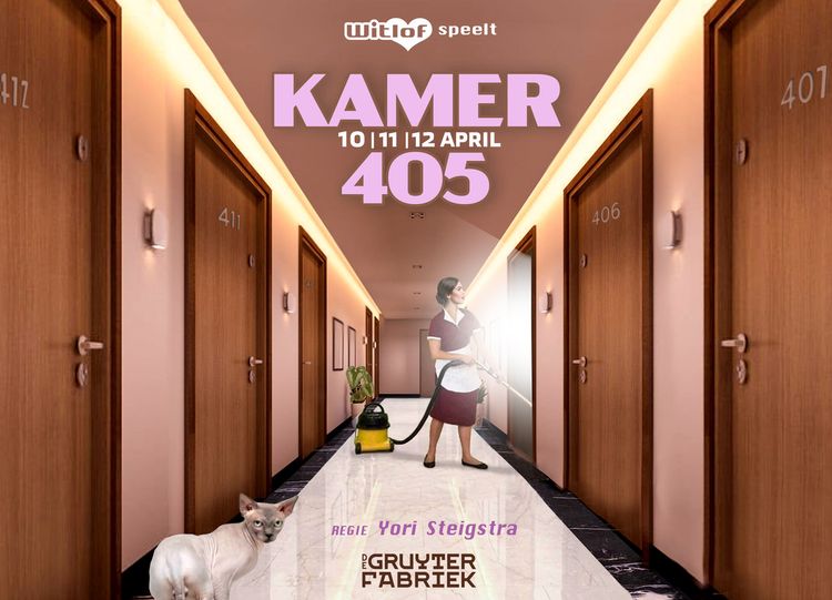 Affiche 'Kamer 405' Theatergroep Witlof