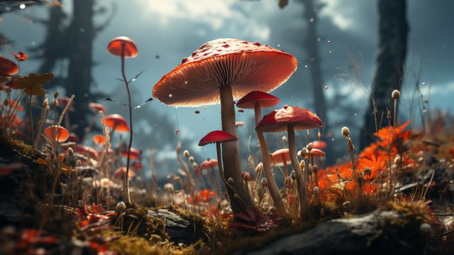 Paddenstoelen bos