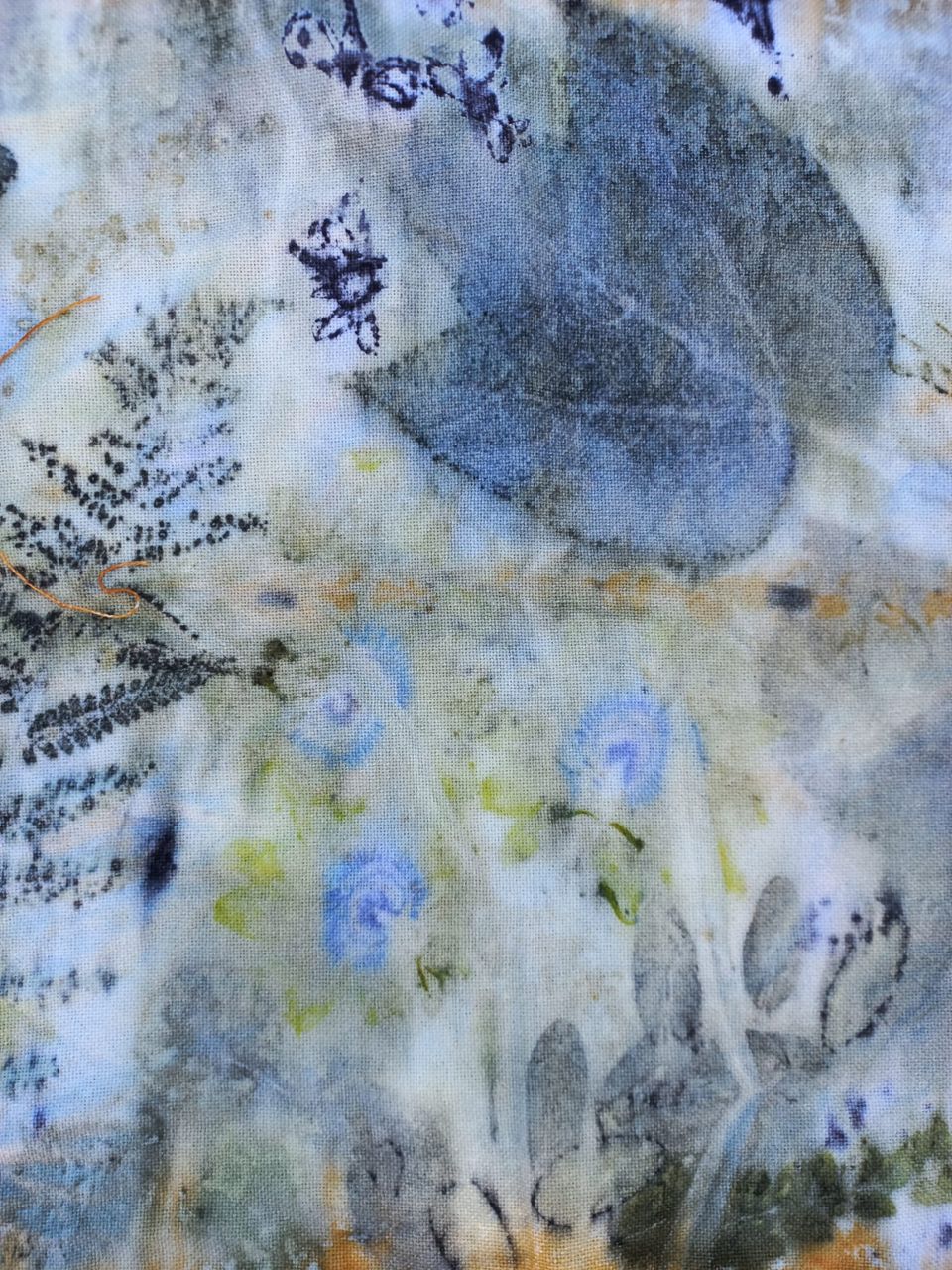 Ecoprint workshop in de herfst bij Atelier Westerwind