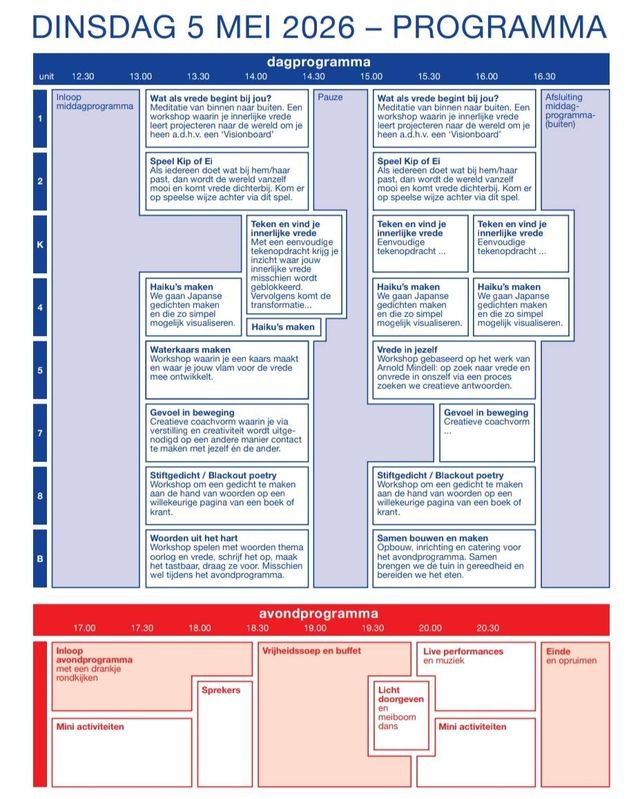 5 mei samen vieren in de tuin van de Vrede