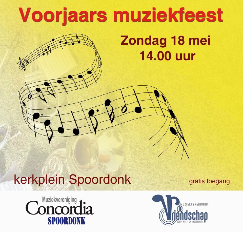aankondiging voorjaarsmuziekfeest