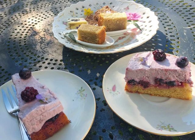 Diverse lekkernijen zoete ronde high tea