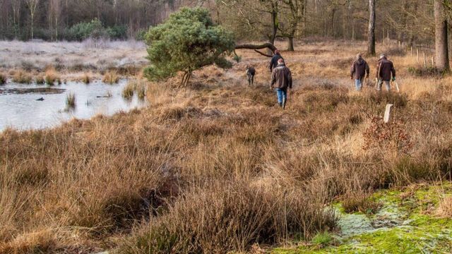Menschen im Naturschutzgebiet „Het Schuitwater“