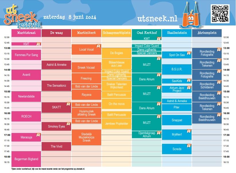 Ut Sneek programma, update