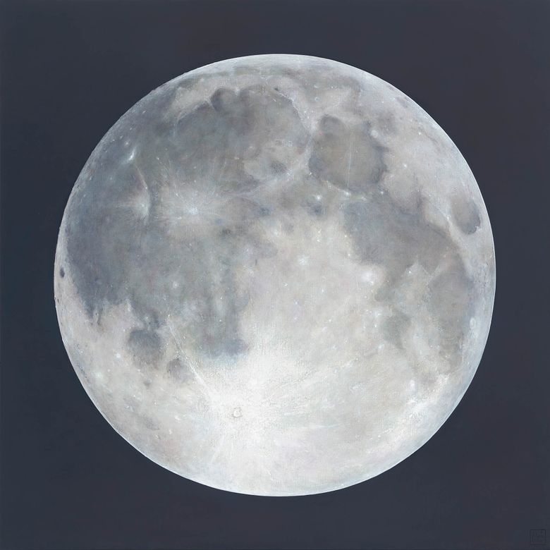 Olieverf op linnen, 180 x 180 cm
