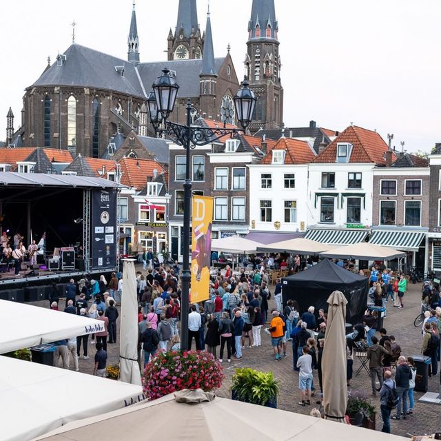 Delft Jazz op de Markt met mensen