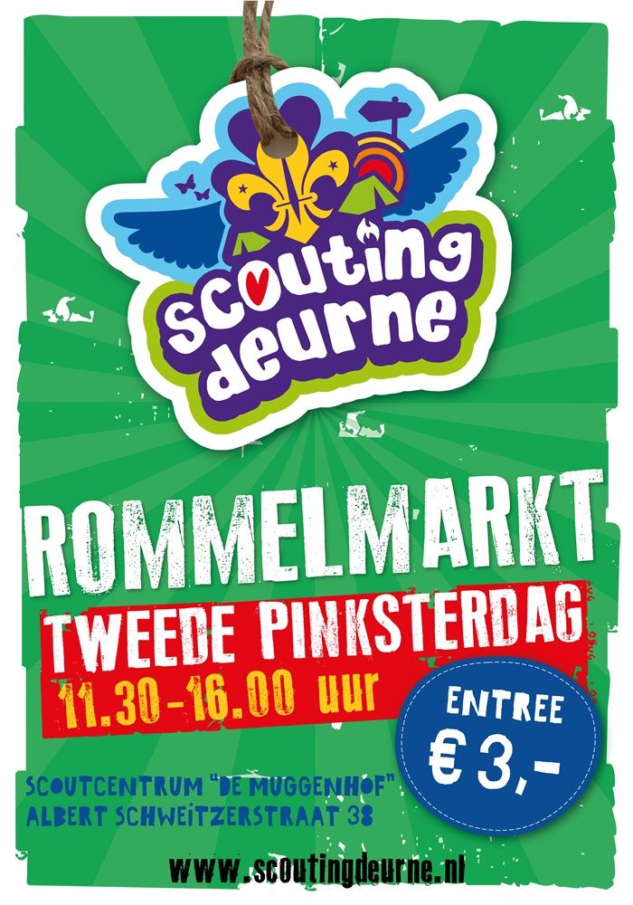 Affiche Rommelmarkt Scouting Deurne
